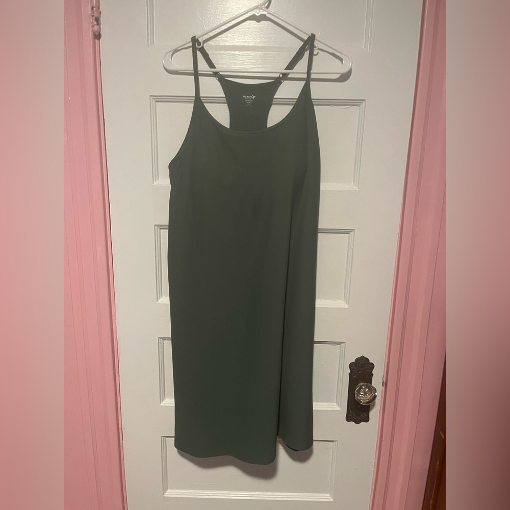 Old Navy Dark Green Slip Dress